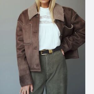 Reformation Arlington Jacket in Chocolate Brown Size S